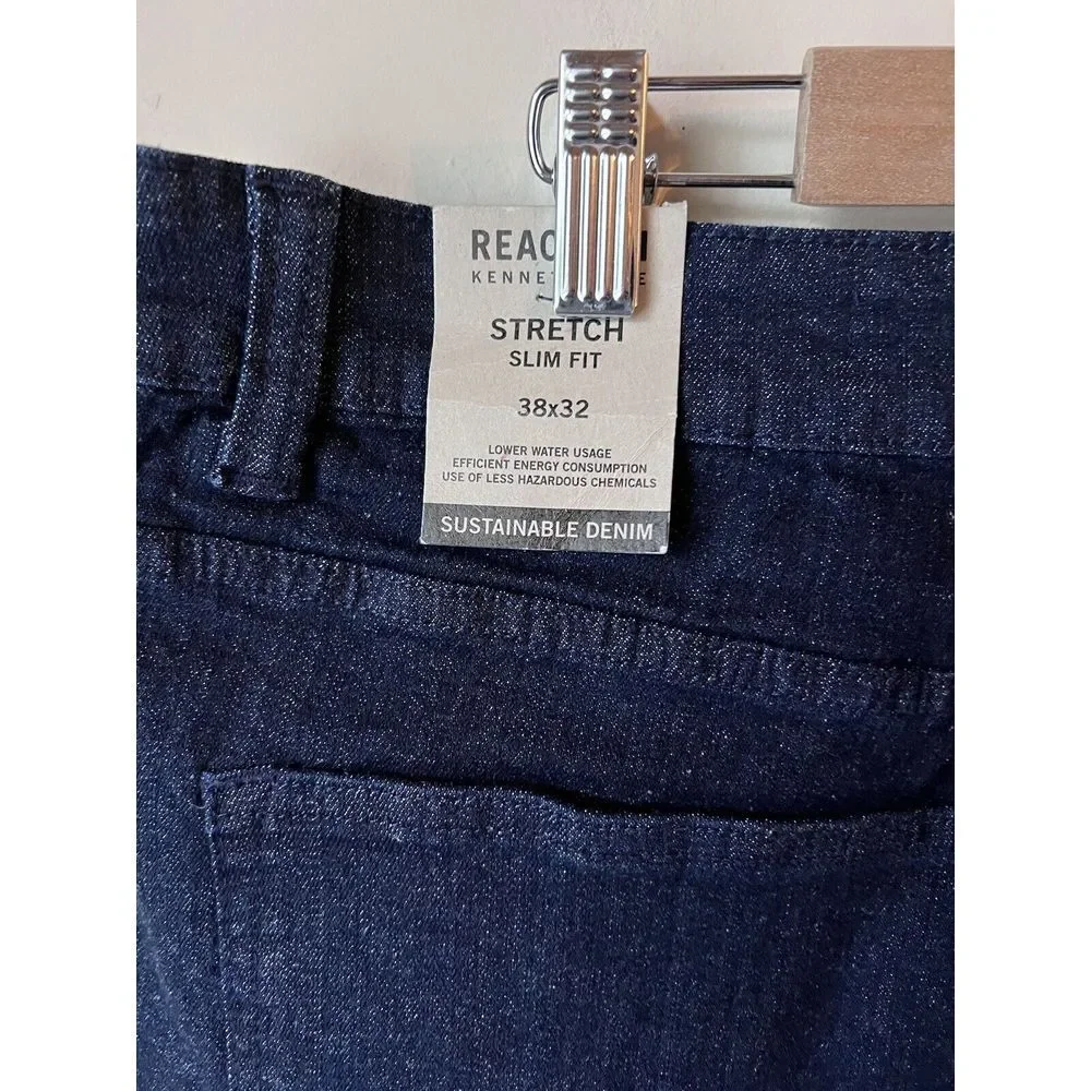 Kenneth Cole Reaction Men's Sustainable Denim Stretch Slim Fit‎ Jeans Size 38x32